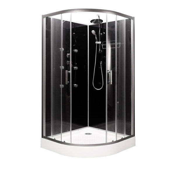 Vidalux Hydro SS710 Black Shower Cabin 1000 x 1000 Wayfair.co.uk